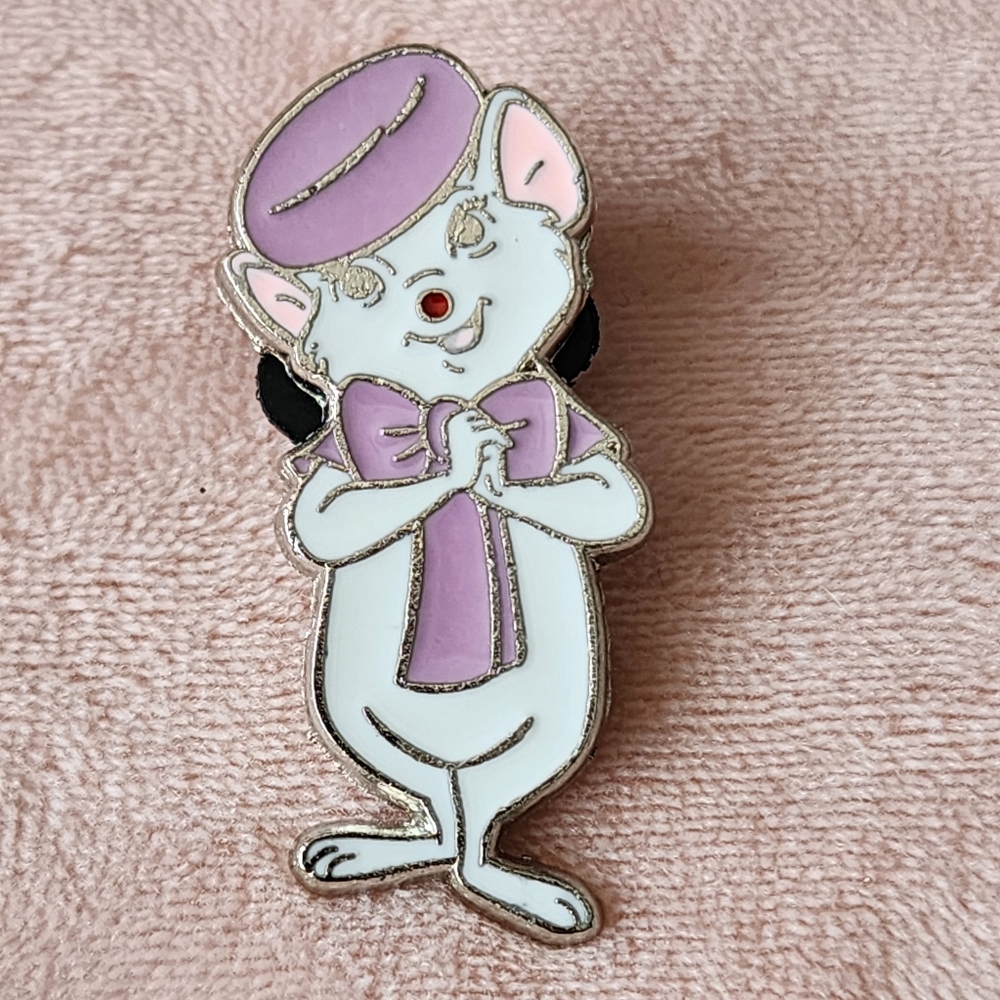 Disney Pink and White Mouse Brooch